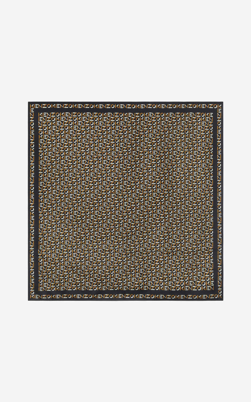 Foulard Kenzo monogrammed silk Femme Noir | WZLD-08475